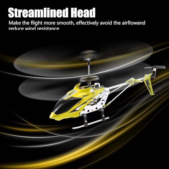 Cheerwing S107/S107G Phantom 3CH 3.5 Channel Mini RC Helicopter with Gyro Yellow