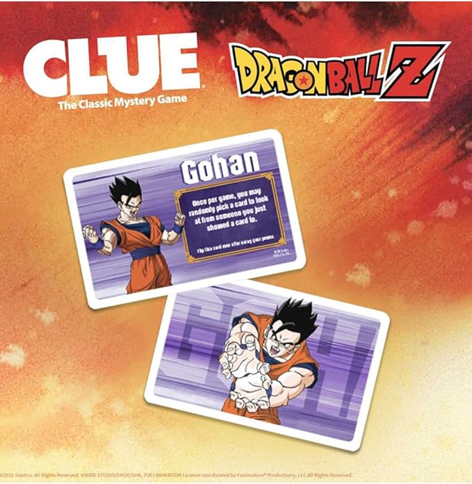 USAOPOLY CLUE Dragon Ball Z | Collectible Clue Board Game Featuring Anime Show | Officially-Licensed Game with Familiar Locations and Iconic Characters from Dragon Ball Show
