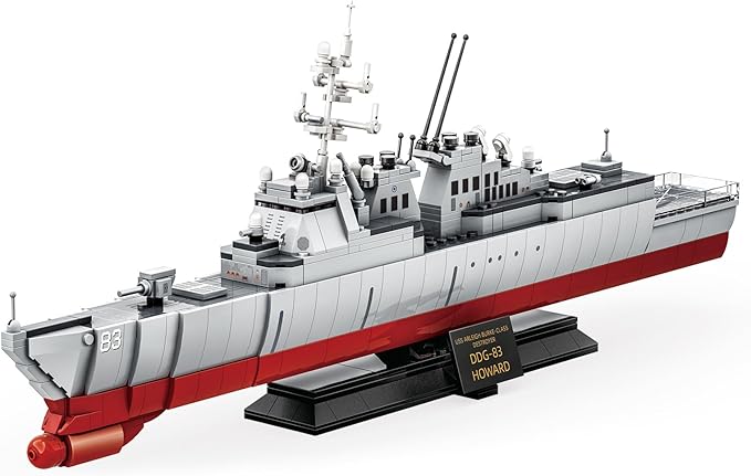 Navy Destroyer Building Set A Gift Compatible with Lego Sets for Boys 8-14 &amp Adults Perfect for Military Enthusiasts and Builders Alike (600pcs)