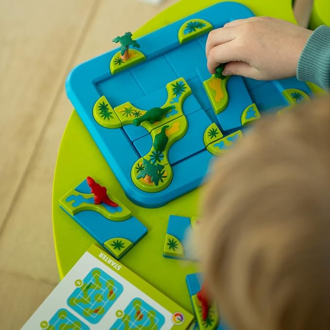 SmartGames Dinosaurs – Mystic Islands Logic Puzzle STEM Game with 80 Challenges for Ages 6+