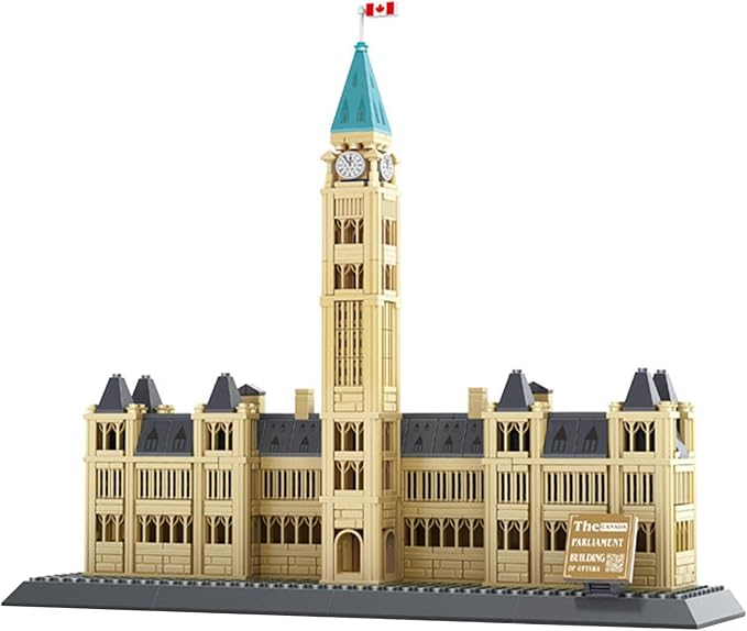 Oichy Parliament Hill Model Building Kits World Famous Architectural Building Blocks Set Ottawa Parliament Toy Set for Adults and Kids(608 PCS)