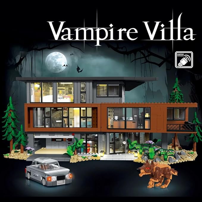 Hunter Vampirers Building Set – Inspired by American Films Full Lighting Effects Detachable Design Creative Gift for Adults Halloween Christmas