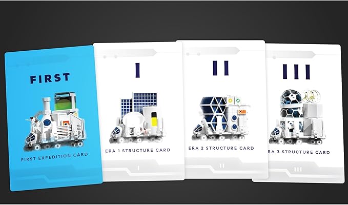 Sinister Fish Games: Moon - A Lunar Competitive Sci-Fi Board Game A Pick &amp Pass Base-Building Game for 1-5 Players Ages 10+
