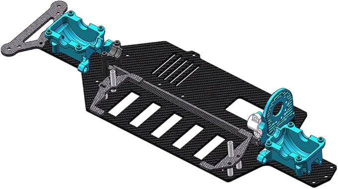 Carbon Lower Deck Case for Tamiya TT-02 TT-02RS TT-02FT Chassis Upgrades