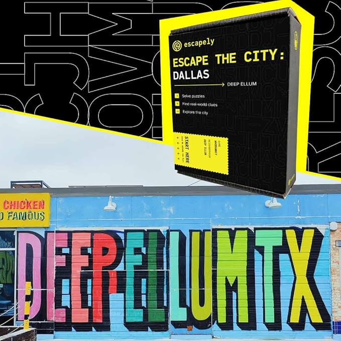 Dallas Outdoor Escape Room | Real City Scavenger Hunt | Gifts for Adults &amp Families | 1-6 Players 2-3 Hours 1 Mile Walking Distance