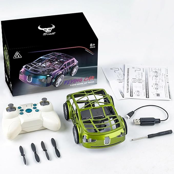 SG900PRO 2-in-1 Air-Ground Dual-Mode Remote Control Flying Car 2.4G RC Drone Car with Colorful LED Lights 2 Batteries Electric Mini RC Racing Cars for Adults Toy Gift -RTR