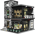 General Jim's Islet Pub &amp Restaurant Modular Building Set with LED Lighting 3992 Pieces Modern Corner Bar &amp Restaurant Compatible with Major Brick Brands GJ-MPR