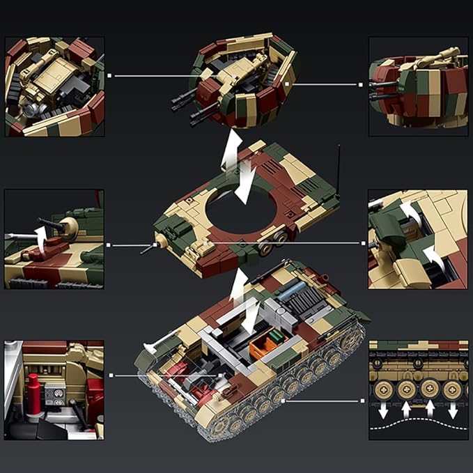 Military Armored Tank Vehicle Building Block Set (C2)