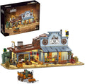 39077 Western Blacksmith Shop Building Block Set Equipped with LED Lights 2718 Pieces Shop Building Model Building Block Kit Adult Creative Enthusiast Model Gifts and Unique Collectibles
