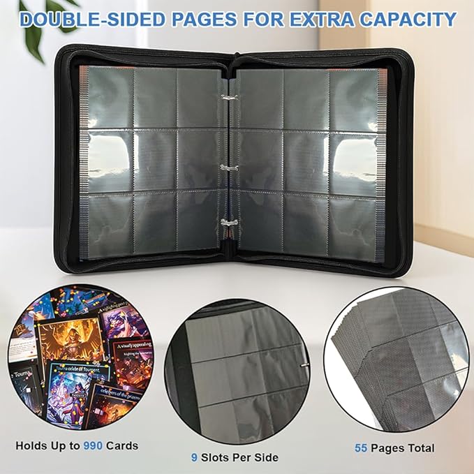 Personalized Ice Cream Drip Baseball Card Binder with Name &amp Number – Zipper Trading Card Album with Handle – Collector Case for Players &amp Fans (Ice Cream Drip Art #4)