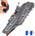 RC Boats for Kids 8-12 16-inch Warship Battleship Aircraft Carrier with 2 Rechargeable Batteries 15mph High Speed Remote Control Military Ship for Pool &amp Lake Exhibits Model Gift for Boys