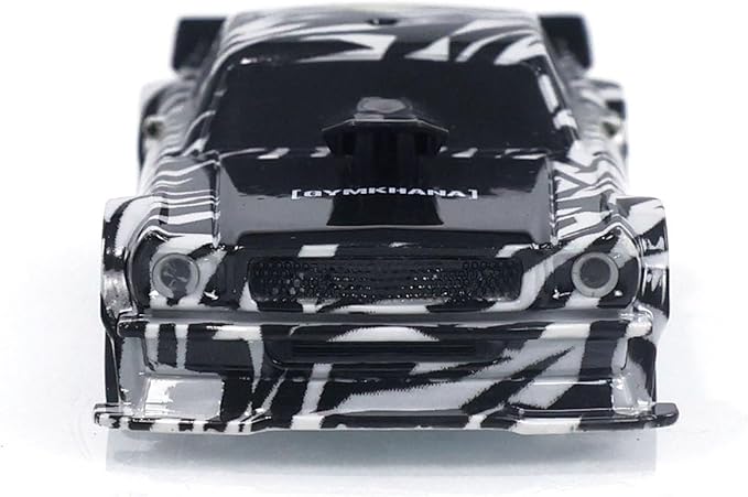TOUCAN RC HOBBY 1:43 Ready to Run Race Car Gyro Drift Car 4WD Traffic Cones Mini Toy for Men(White Black)