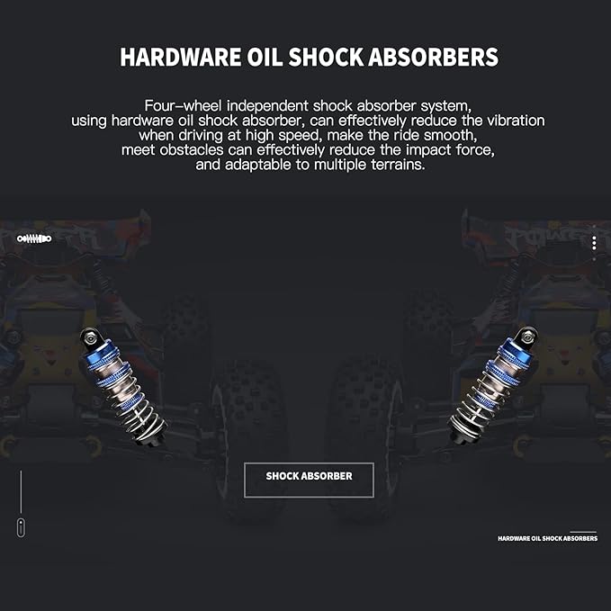 GoolRC WLtoys 124007 Brushless RC Cars 1:12 Scale Remote Control Car 4WD 75km/h High Speed Racing Car 2.4GHz All Terrain Off Road RC Truck RTR with Metal Chassis for Adults