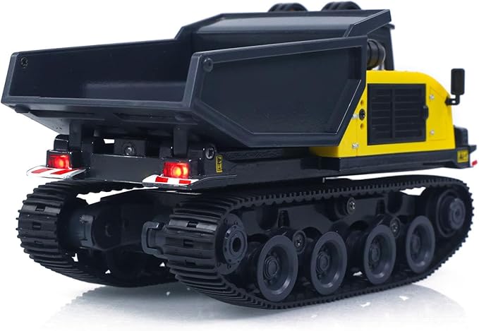 TOUCAN RC HOBBY 1/50 T14R Panther RTR Electric RC Crawler Dump Truck Construction Vehicle Tracked Tipper Finished Model Lights Sounds Unit for Adult Hobby