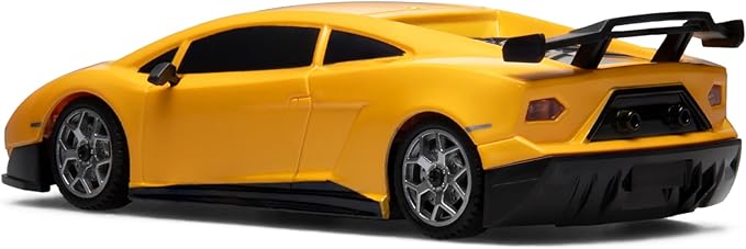 YONCHER Mini RC Drift Car with Gyro 1:43 4WD Full Proportional Remote Control Car Professional High Speed Drift RC Cars with Turn Signal Lights Racing Toy for Adults Kids Boys Yellow