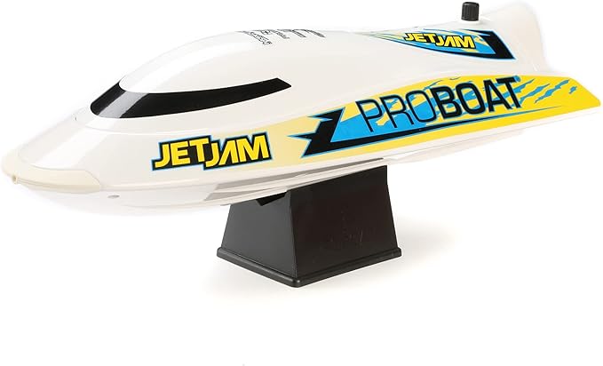 Horizon Hobby Pro Boat RC Jet Jam V2 12 Self-Righting Pool Racer Brushed RTR Batteries for Transmitter Not Included White PRB08031V2T2