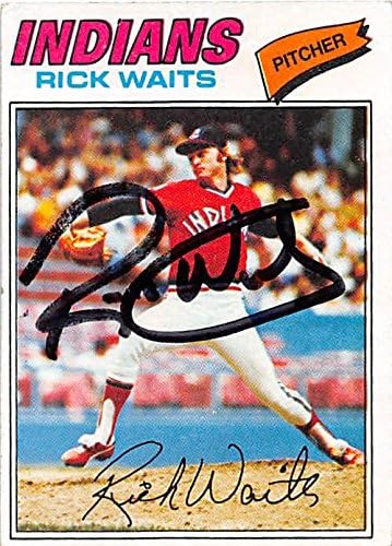 Sports Memorabilia Autograph Warehouse 248268 Rick Waits Autographed Baseball Card - Cleveland Indians 1977 Topps - No. 306