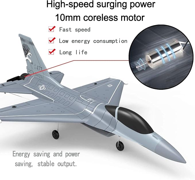 RC Plane 4 Channel RC Airplane 2.4Ghz RC Jet Ready to Fly F-16 Fighter Falcon Remote Control Airplane for Adults with X-Pilot Stabilizer System &amp One Key Aerobatic Best Gift for RC Hobbyist