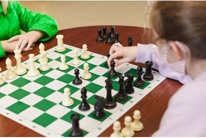 The House of Staunton The World's Greatest Chess Set® - Quadruple Weighted (Forest Green)