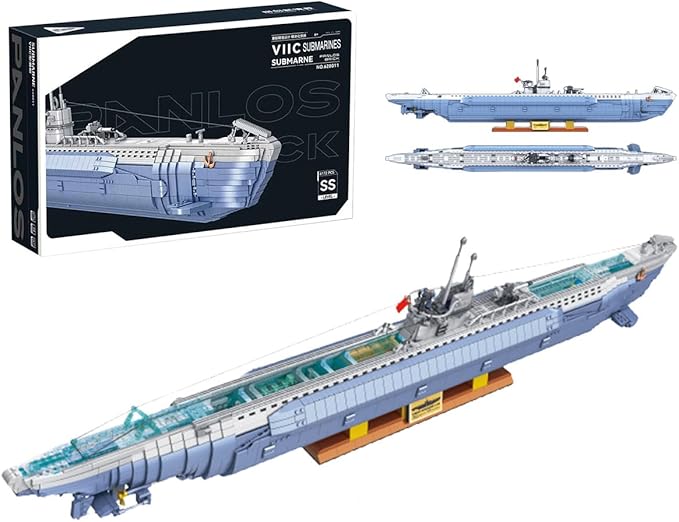 Wyiauy Military Submarine Building Set Military Submarine Model Kit for Adults WW2 History Collectible Home Decorfor Adult Sets for Men Building Sets for Adults
