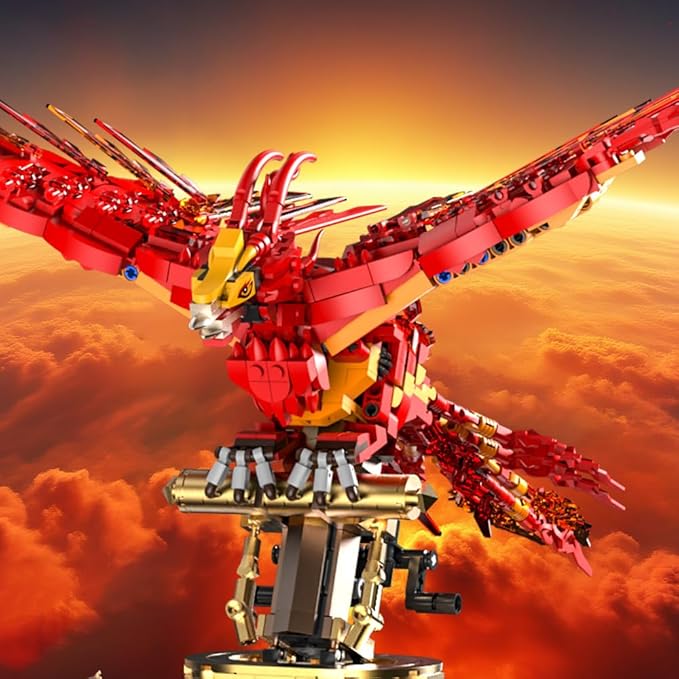938 Pieces Phoenix Building Set Magic Potter Phoenix Collection Model for AdultsIdeas HP Building Toy