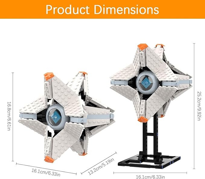 Nubee Ghost Shell Building Blocks for Kids Ages 9+ Generalist Shell Building Toy Sets Featuring a Display Stand Lightfall Model Toy for Adults Game Fans (378 Pieces)