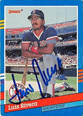 Sports Memorabilia Autograph Warehouse 302541 1991 Donruss Luis Rivera Autographed Baseball Card - Boston Red Sox