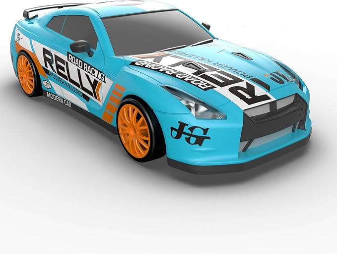RC Drift Car Remote Control Car 2.4GHz 1:24 Scale 4WD 15KM/H High Speed Model Vehicle LED Lights Drifting Tire Racing Sport Toy for Adult Boys Girls Kids Gift 2Pcs Rechargeable Batterie