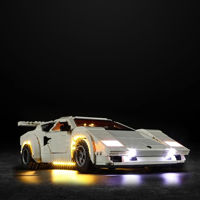 Vaodest Led Light for Lego 10337 Lamborghini Countach 5000 Quattrovalvole Building Blocks ModelDesign and Configuration Compatible with Model 10337(Led Light Only Not Building Block Kit)