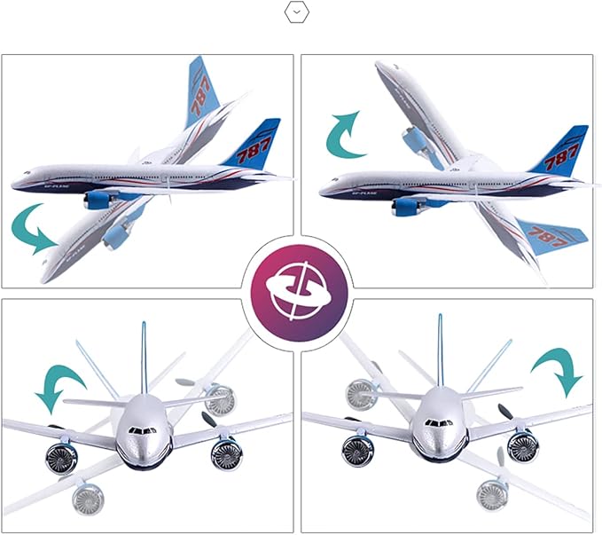 Remote Control Airplane 2.4Ghz DIY 3 Channels RC Plane Remote Control Airplane Ready to Fly RC 787 Dreamliner for Advanced Wingspan 550mm （2 Batteries