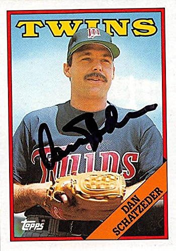 Sports Memorabilia Autograph Warehouse 246607 Dan Schatzeder Autographed Baseball Card - Minnesota Twins 1988 Topps - No. 218