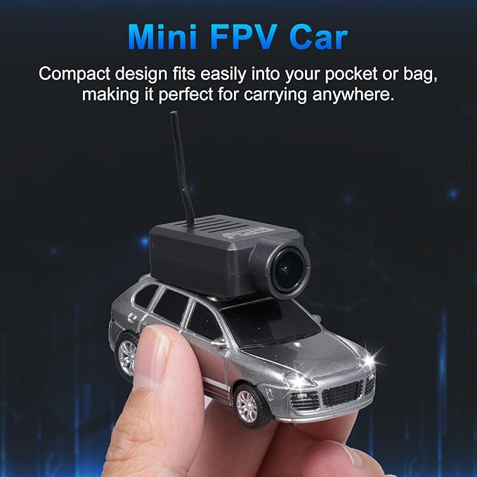 WLtoys Mini RC Car 1:64 Scale FPV RC Drift Car with 720P HD Camera 2.4GHz WiFi App Control with Gyro Mini Racing Toys for Teens and Adults (Yellow)