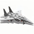 Military F-15 Eagle Fighter Jet Compatible with Lego 270 Pieces Toy Plane for Kids 10+ and Adults Army Airplane Toys for Military Fans