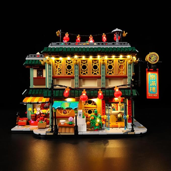 Kyglaring Led Light Set for Lego Family Reunion Celebration Building Blocks The Family Reunion Lighting Kit Compatible with Lego Chinese New Year 80113 - No Model（Remote Control Version）