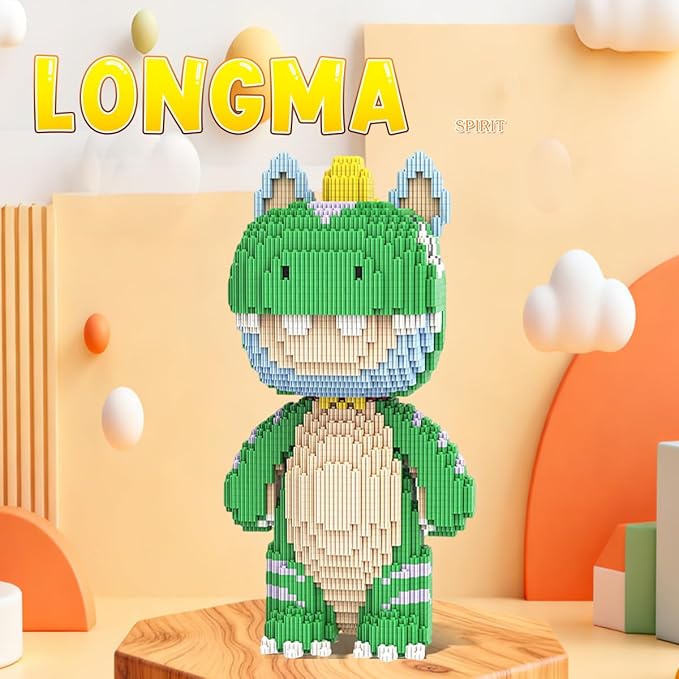 DAHONPA Creative Dragon Horse Micro Building Blocks Set (3900 Pieces) Gift for Adults and Kids