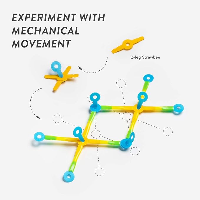 Strawbees Creature Creator Kit - Educational Connecting Toys for Makers &amp Families Building Toy Toolbox with Straws and Connectors for Creative STEM Exploration in Schools &amp Home Learning