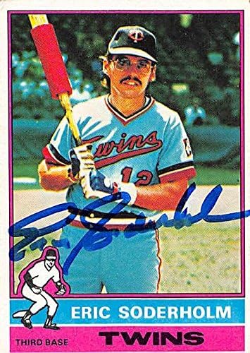 Sports Memorabilia Autograph Warehouse 246433 Eric Soderholm Autographed Baseball Card - Minnesota Twins 1976 Topps - No. 214