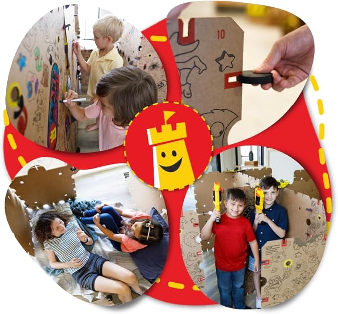 Make-A-Fort Explorer Kit - Build Really Big Forts for Kids - Endless Play for Ages 4 and Up - Build Incredible Forts Mazes Tunnels and More - Durable Reusable and Made in USA