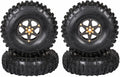 RhinoRC MOZA 2.2inch Competition Tires Super Sticky with Narrow Carbon Fiber Aluminum 2.2 inch Wheel Rim N2401 for Pro and Sporty Class 1/10 RC Crawler Car (2.2inch 4pcs)