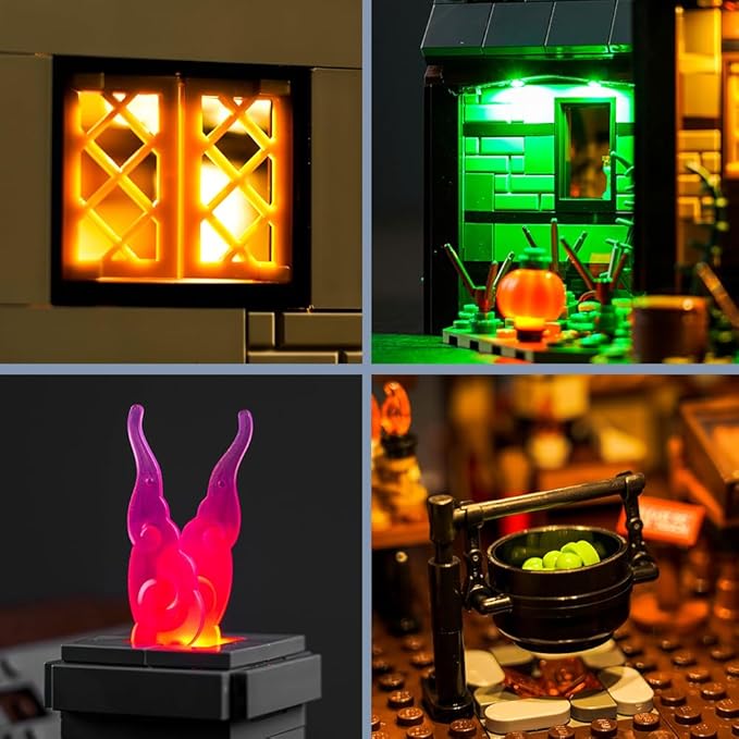 BrickBling LED Light Compatible with Lego Hocus Pocus: The Sanderson Sisters' Cottage Creative Lighting Kit Compatible with Lego 21341(Lights Only No Model)