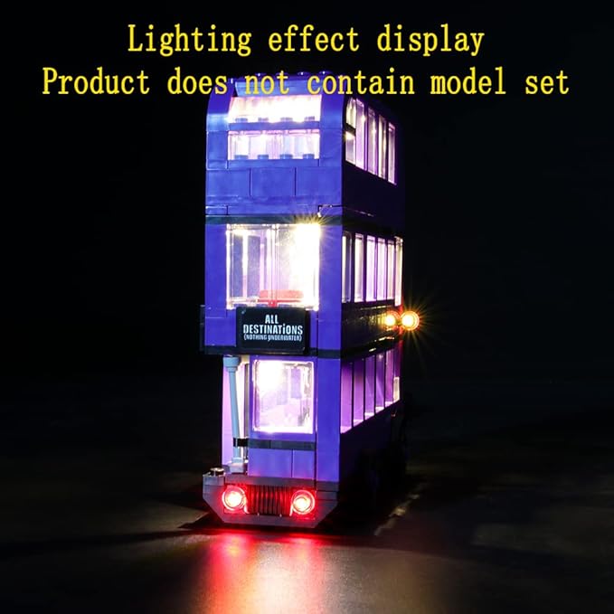 LED Light Kit Compatible with Lego The Knight Bus - Lighting Set for 75957 Building Model (Model Set Not Included)