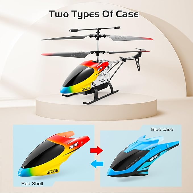 4DRC M5 RC Helicopter for Kids 3-12 and Beginners Remote Control Helicopter with Altitude Hold 2 Batteries with 30Mins FlightWhole Alloy Toy for Boys Girls Indoor Gift