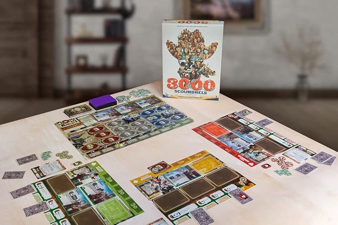 Unexpected Games 3000 Scoundrels Board Game - Wild West Strategy Game for 2-4 Players Ages 12+