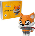 Larcele Animal Series Micro Building Blocks Animal Set DIY Mini 3D Building Toy Bricks1384 Pieces KLJM-07 (Little Fox)