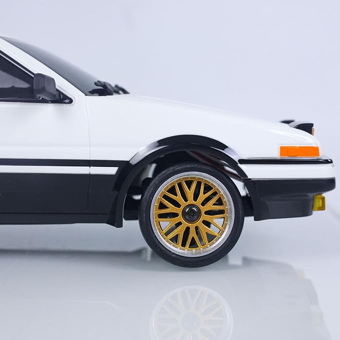 US in Stock 1/18 RC Drift Racing Car Rwd LDRC LD1801 Wireless Control Vehicle Gyroscope Light System Motor Servo ESC Hobby Model for Adult Hobby(White with Gyro)