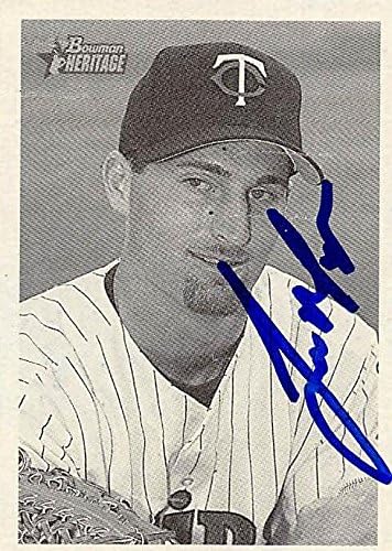 Sports Memorabilia Autograph Warehouse 246285 Joe Mays Autographed Baseball Card - Minnesota Twins 2001 Bowman Heritage - No. 103