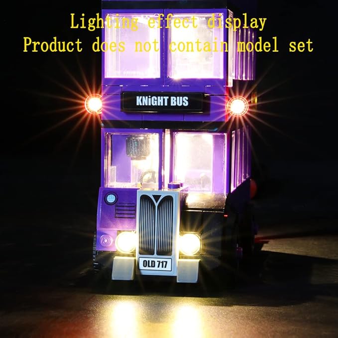 LED Light Kit Compatible with Lego The Knight Bus - Lighting Set for 75957 Building Model (Model Set Not Included)