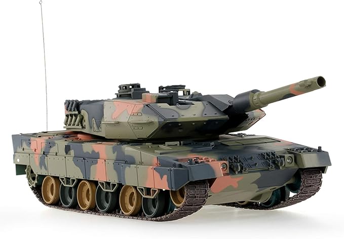 POCO DIVO Leopard IIA5 German Battle Tank RC Military Vehicle 1/24 Scale Model 2.4Ghz Remote Control Germany 2A5 Airsoft Panzer Combat Fight Infrared BB