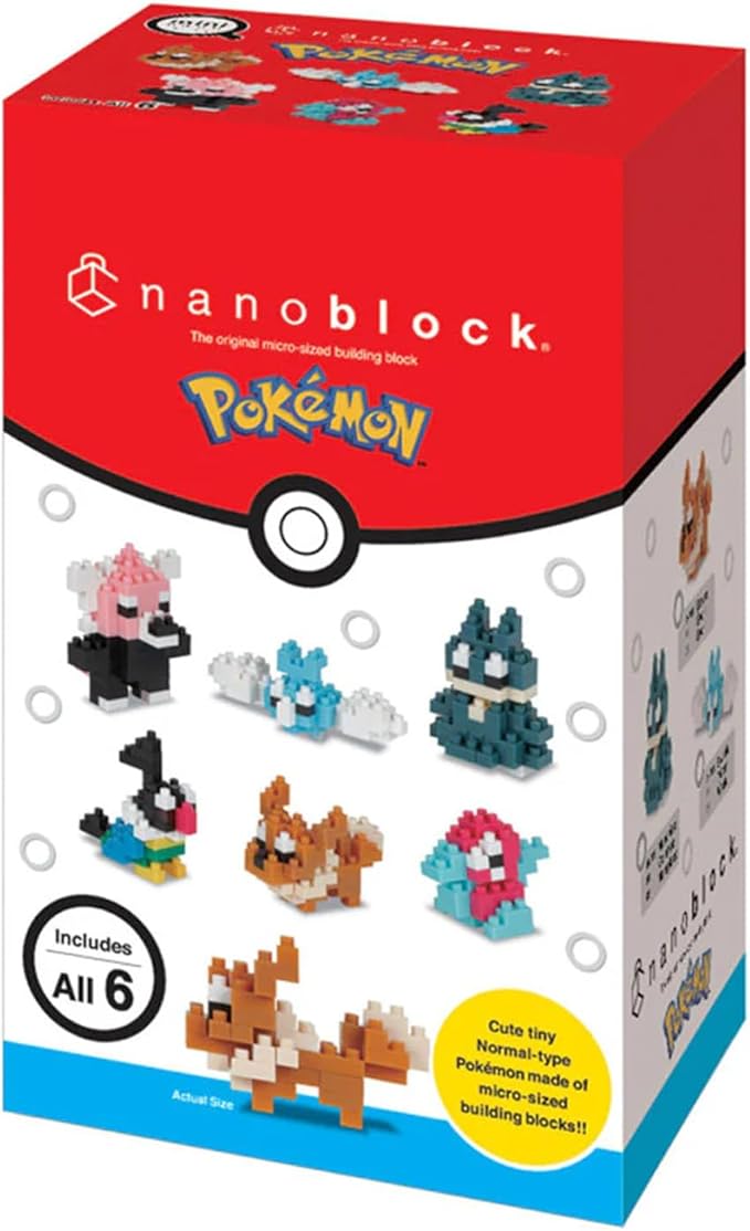 nanoblock - Pokémon - Type Normal Set 1 (Blind Box Complete Set) mininano Series Building Kit