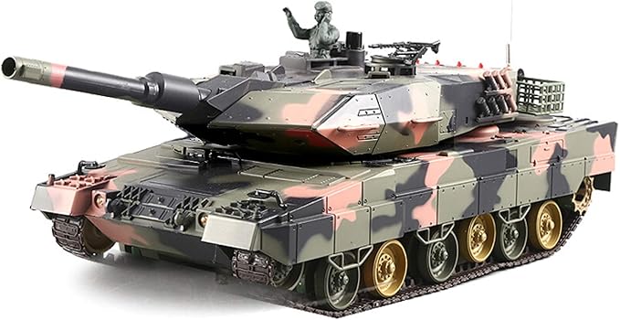 POCO DIVO Leopard IIA5 German Battle Tank RC Military Vehicle 1/24 Scale Model 2.4Ghz Remote Control Germany 2A5 Airsoft Panzer Combat Fight Infrared BB